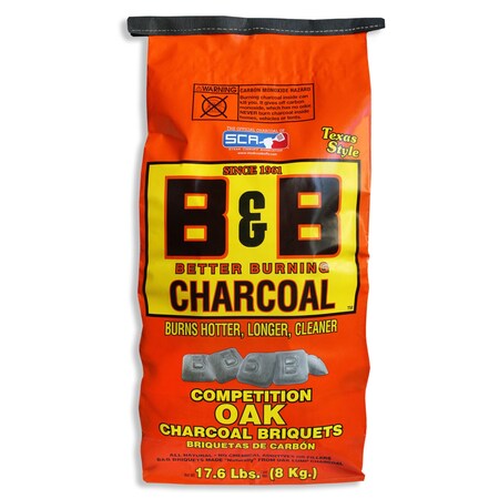 B&B Charcoal B&B Charcoal All Natural Oak Charcoal Briquettes 17.6 lb 00074